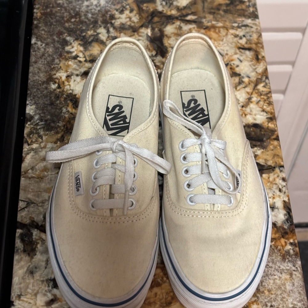 Vans Off-White Canvas Sneakers
